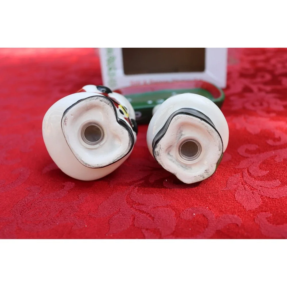 Vintage Publix Mr. and Mrs. Clause Salt & Pepper Shakers with Tray Original Box